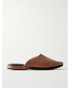 Charvet Full-Grain Leather Slippers - Brown
