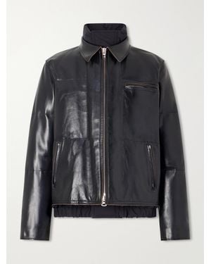 Sacai Leather Down Jacket - Black