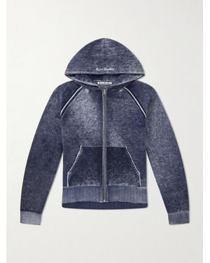 Acne Studios Kupiter Wool-Blend Hooded Sweater - Blue