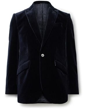 Favourbrook Newport Cotton-Velvet Tuxedo Jacket - Blue