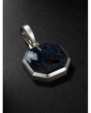 David Yurman Sterling Silver Pietersite Pendant - Black