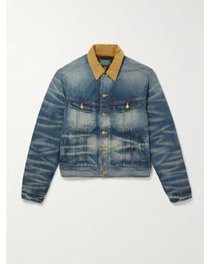 Polo Ralph Lauren Polo Country Corduroy-Trimmed Denim Trucker Jacket - Blue