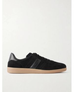 Tom Ford Archer Suede Leather Trainers - Black