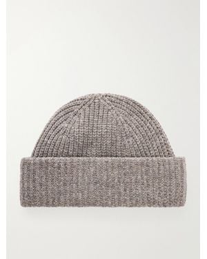 NN07 Sailor 6650 Ribbed Wool-Blend Beanie - Grey