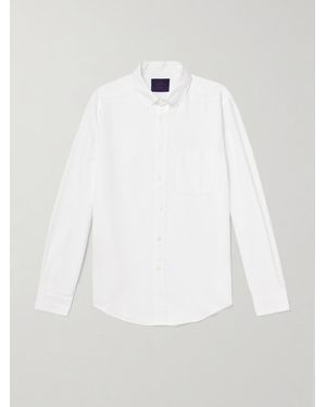 Portuguese Flannel Belavista Button-down Collar Cotton Shirt - White