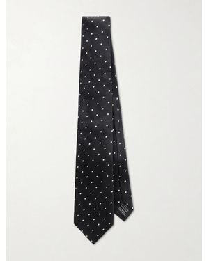 Tom Ford 8Cm Polka Dot Silk Tie - White