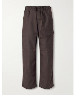 Comme des Garçons Wide-Leg Cotton Pants - Brown