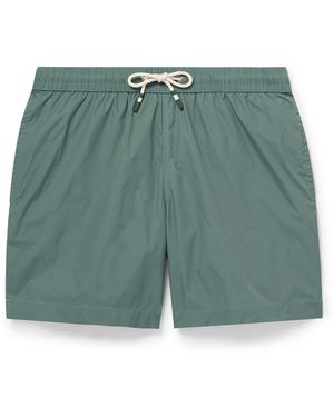 Hartford Straight-Leg Mid-Length Swim Shorts - Green