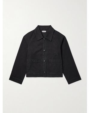 Bode Logo-Embroidered Denim Jacket - Black