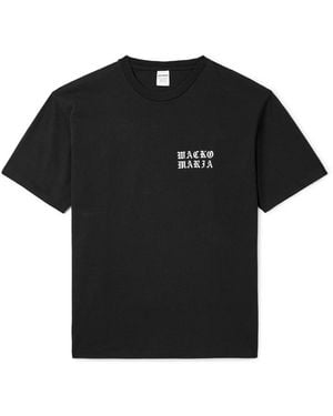 Wacko Maria Logo-print Cotton-jersey T-shirt - Black