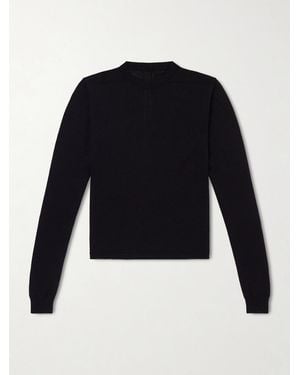 Rick Owens Slim-fit Virgin Wool Jumper - Blue