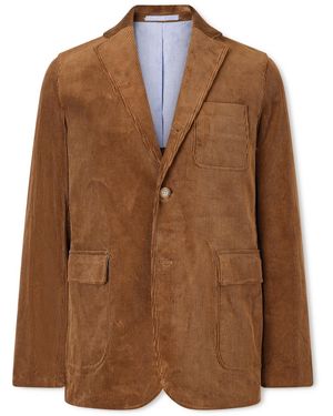 Beams Plus Cotton-Corduroy Blazer - Brown