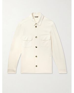 Loro Piana Silk, Cotton And Linen-Blend Overshirt - Natural