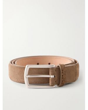 ZEGNA 3Cm Suede Belt - Natural