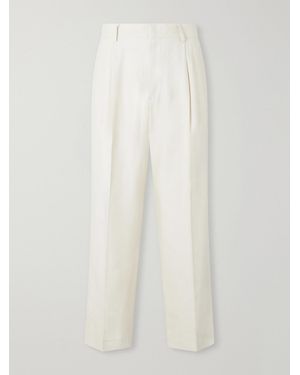 NN07 Kay 1808 Straight-leg Lenzingtm Ecoverotm And Linen-blend Panama Trousers - Natural