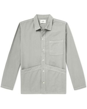 Folk Meyer Cotton-herringbone Shirt - Gray