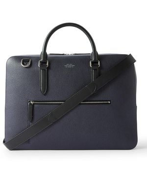 Smythson Ludlow Full-Grain Leather Briefcase - Black