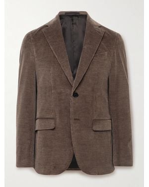 Caruso Cotton-Blend Corduroy Suit Jacket - Brown