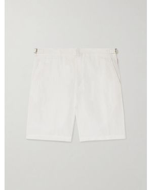 Orlebar Brown Norwich Straight-leg Linen Shorts - White