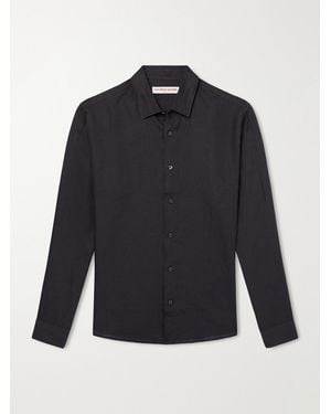 Orlebar Brown Giles Linen Shirt - Blue