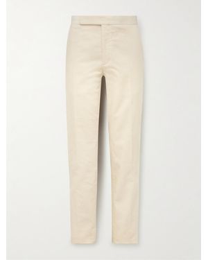 Ralph Lauren Gregory Straight-Leg Cotton-Corduroy Pants - Natural