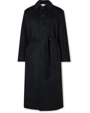 Amomento Belted Wool And Cashmere-blend Coat - Black