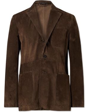 dunhill Suede Blazer - Brown