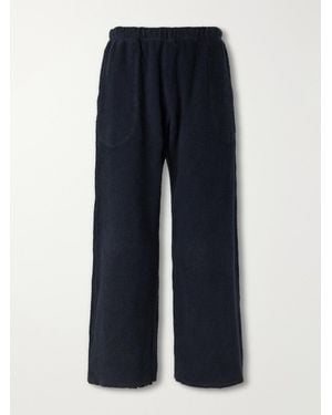 Les Tien Straight-Leg Cotton-Fleece Sweatpants - Blue
