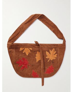 STORY mfg. Big Shop Logo-Embroidered Appliquéd Cotton-Canvas Tote Bag - Brown