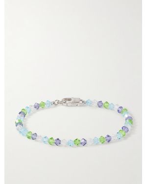 Hatton Labs Shore Armband aus mehreren Steinen und Glasperlen mit Detail aus Sterlingsilber - Blau