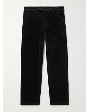 A.P.C. Fergus Straight-Leg Cotton-Blend Corduroy Trousers - Black