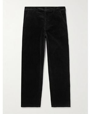 A.P.C. Fergus Straight-leg Cotton-blend Corduroy Trousers - Black