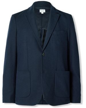 Sunspel Unstructured Cotton-Piqué Blazer - Blue