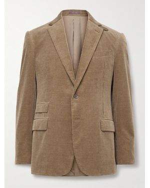 Ralph Lauren Kent Slim-Fit Cotton And Cashmere-Blend Corduroy Suit Jacket - Natural