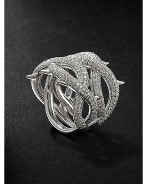 Alex Moss New York Crown Of Thornes 14-Karat Diamond Ring - Black