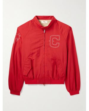 CHERRY LA Logo-Embroidered Shell Bomber Jacket