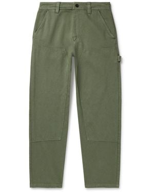 A.P.C. Gustav Straight-Leg Organic Cotton-Twill Pants - Green