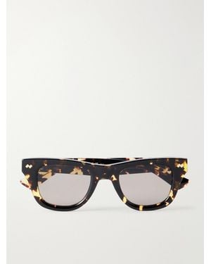 Bottega Veneta Bold Ribbon Stud D-frame Recycled Tortoiseshell Acetate Sunglasses - Brown