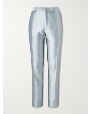 Tom Ford Straight-Leg Woven Trousers - Blue