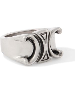 Celine Triomphe-Tone Ring - White