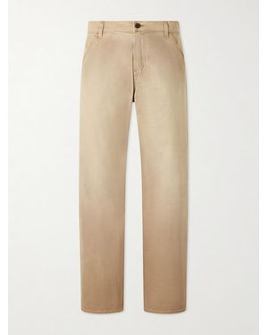 CHERRY LA Wide-Leg Cotton-Twill Chinos - Natur