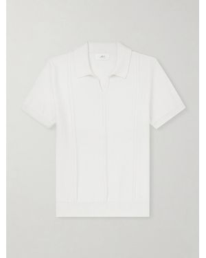 MR P. Cable-knit Cotton Polo Shirt - White