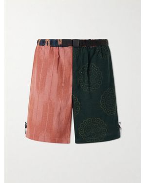 Kardo Kami Wide-Leg Belted Cotton Shorts - Mehrfarbig