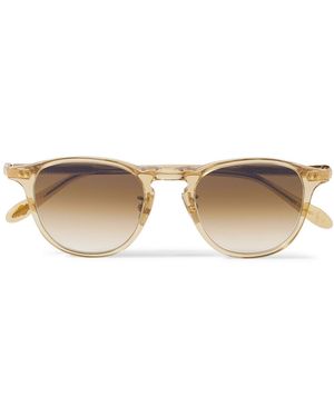 Garrett Leight Hampton J Sun Round-Frame Acetate Sunglasses - Brown