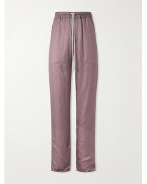 Rick Owens Dietrich Straight-Leg Shell Drawstring Trousers - Purple