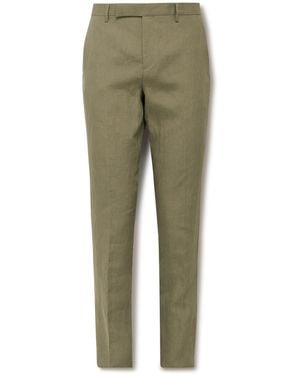 Paul Smith Slim-Fit Linen Suit Pants - Green