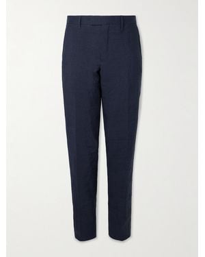 MR P. Phillip Slim-Fit Linen Suit Trousers - Blue