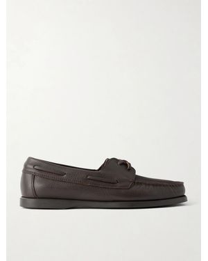 Morjas Full-Grain Leather Boat Shoes - Braun