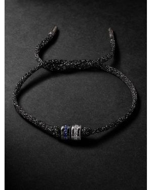 Carolina Bucci Forte Beads Blackened And, Sapphire, Diamond And Lurex Bracelet