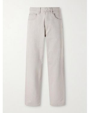 AURALEE Wide-Leg Twist Cotton Jeans - White